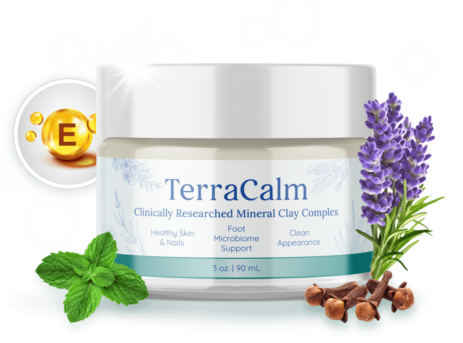 TerraCalm mineral clay foot & nail cream